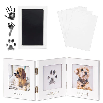 Clean-Touch Pet Paw Print Kit – Ink Pad with 2 Impression Papers for Dogs and Cats