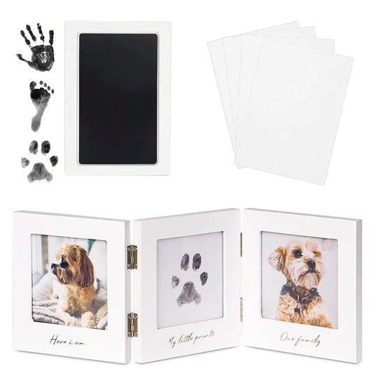Clean-Touch Pet Paw Print Kit – Ink Pad with 2 Impression Papers for Dogs and Cats