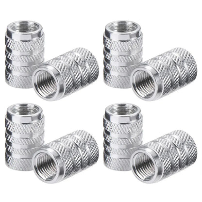 Aluminium Wheel Air Valve Covers – 4pcs Set with O-Ring Seal, Multi-Color