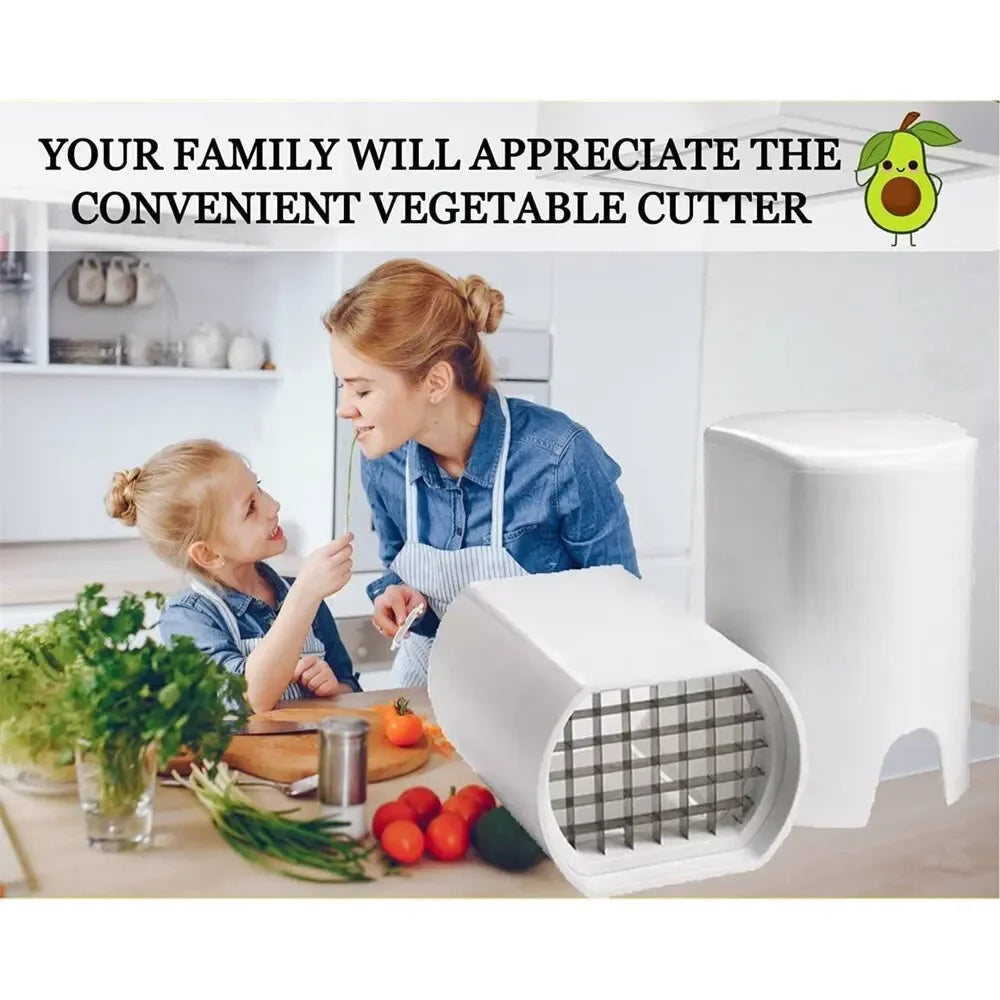 Vegetable and Potato Slicer with Stainless Steel Blade – Rapid Fruit & Vegetable Cutter, 12.5 × 9.5 cm