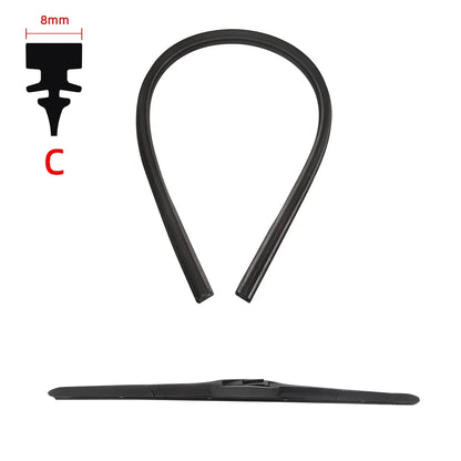 Car Wiper Rubber Strips - Replacement