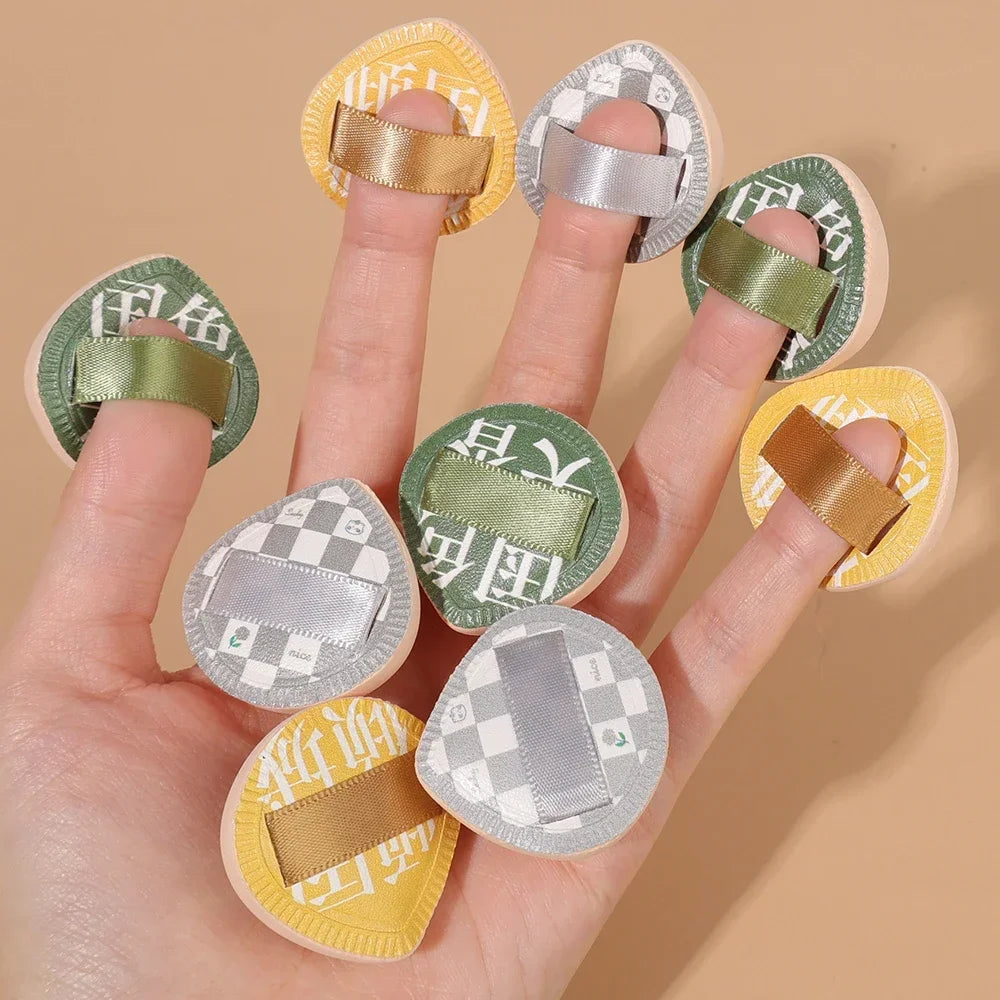 Mini Finger Makeup Sponge Puff – Natural Teardrop Cosmetic Puff – 5 or 10 PCS Set