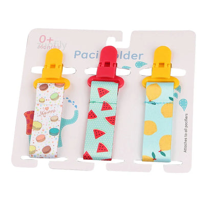 Baby Pacifier Clip Set – 3 Pieces Polyester Clips, 26 cm Length