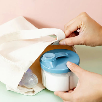 Baby Milk Powder Storage Box – 4-Grid Portable Milk Powder Dispenser – BPA-Free PP Plastic