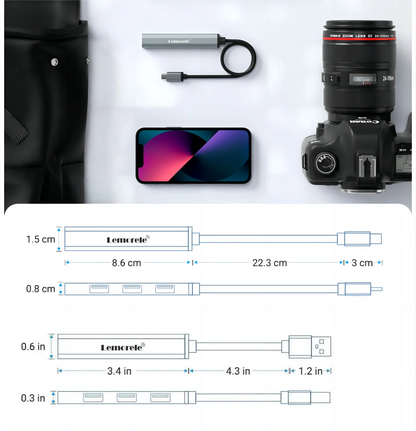 USB Hub - Type-C & USB-A Multi-Splitter