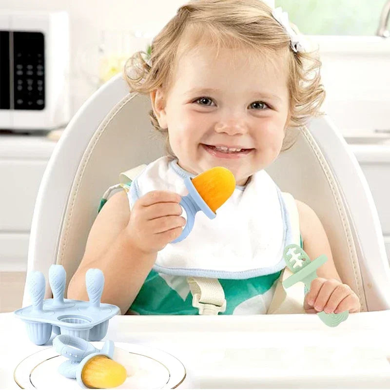 Silicone Baby Food Storage Box – Four-Lattice Design, Safe and BPA-Free