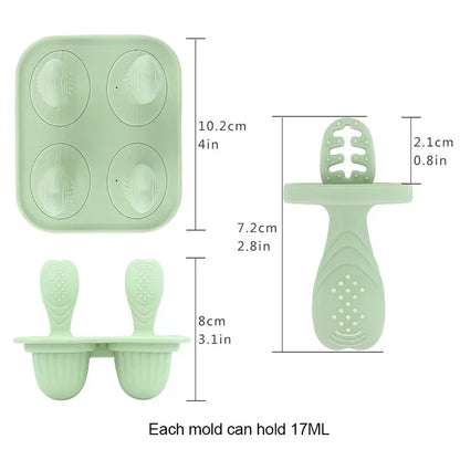 Silicone Baby Food Storage Box – Four-Lattice Design, Safe and BPA-Free