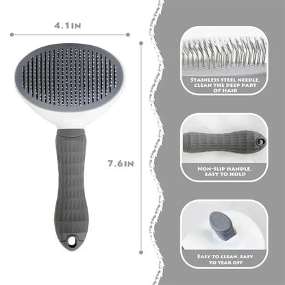 Pet Hair Removal Brush – Slicker Grooming Brush with Stainless Steel Pins for Dogs and Cats