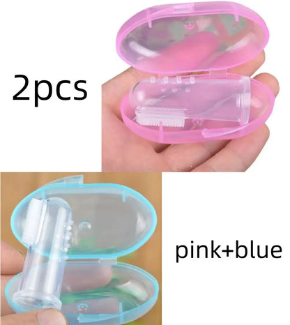 Baby Silicone Toothbrush – Protective Soft Toothbrush for Ages 0-6 Years, BPA and Latex Free