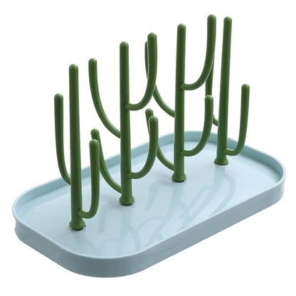 Baby Bottle Drying Rack – Removable ABS & PP Dry Sanitation Rack – Blue, Pink, Beige