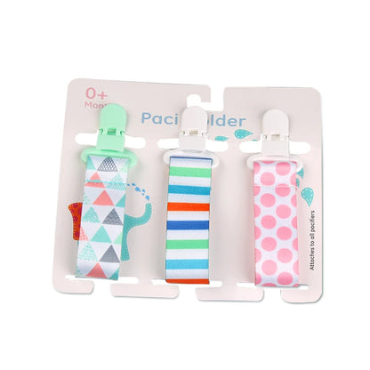 Baby Pacifier Clip Set – 3 Pieces Polyester Clips, 26 cm Length