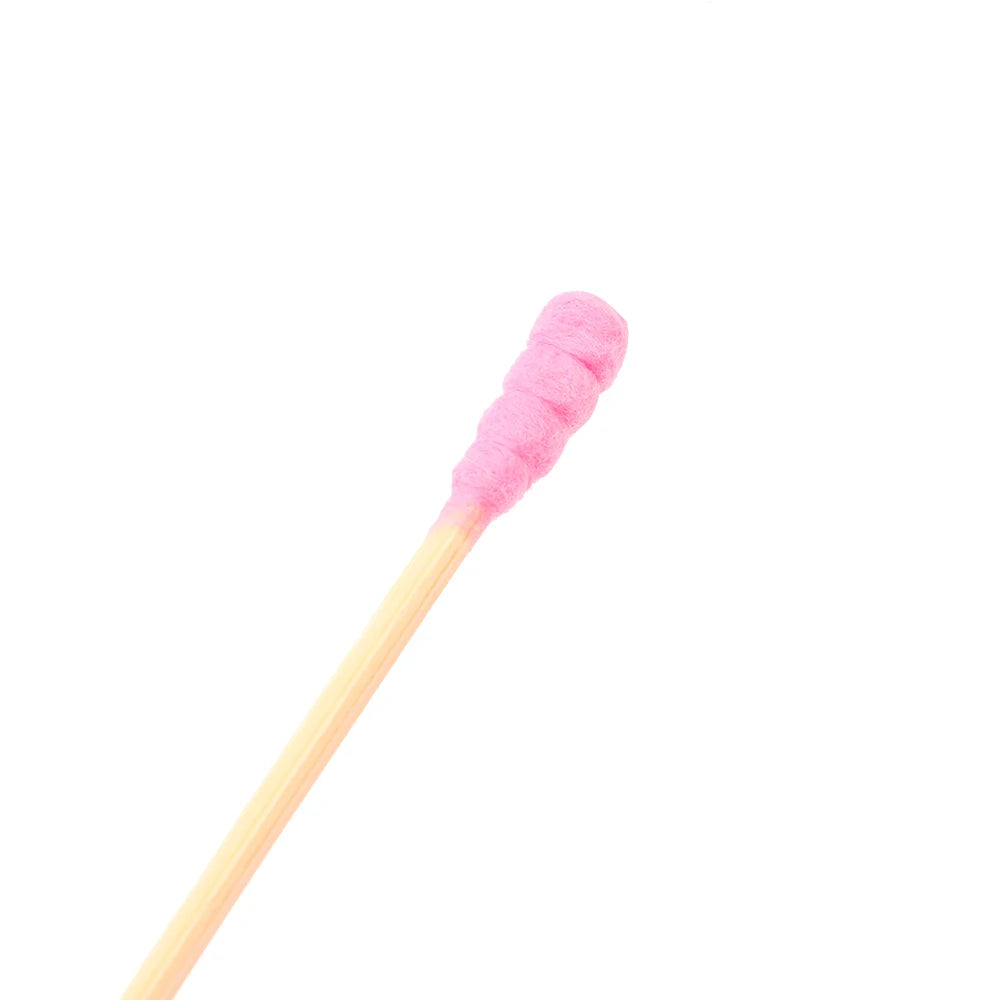 100pcs Pink Cotton Swabs – Micro Disposable Soft Cotton Cleaning Sticks, 7.5cm / 10cm