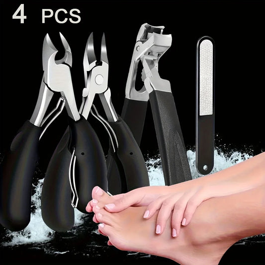 OLOEY Stainless Steel Finger and Toe Clipper & Trimmer Combo