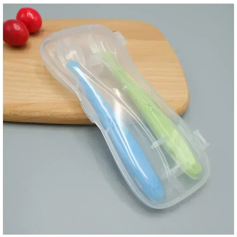 Silicone Baby Spoon and Fork Set – Safe, Latex-Free Flatware for Babies and Kids
