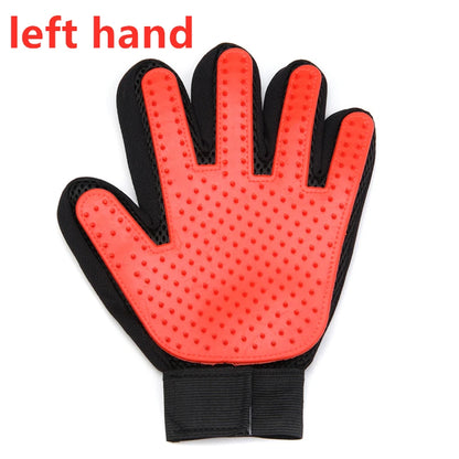 Pet Grooming Glove – Deshedding & Bath Brush for Cats and Dogs – Soft Silicone & Adjustable Fit