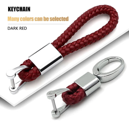 Fashion Retro Leather and Zinc Alloy Keychain – Handwoven Charm for Women