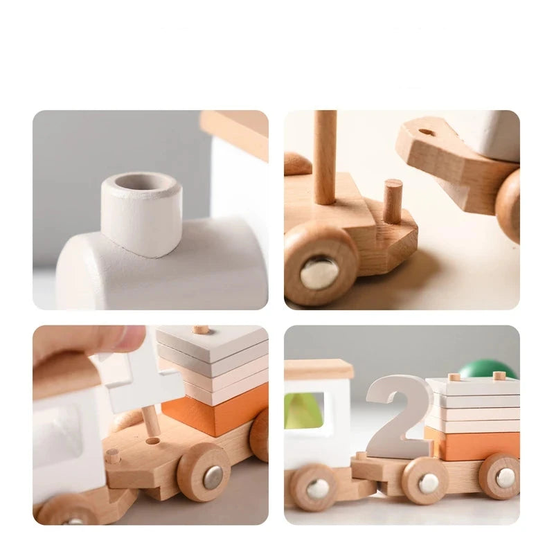 Wooden Train Set - Educational Toy