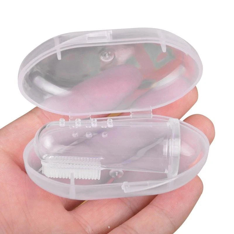Baby Silicone Toothbrush – Protective Soft Toothbrush for Ages 0-6 Years, BPA and Latex Free
