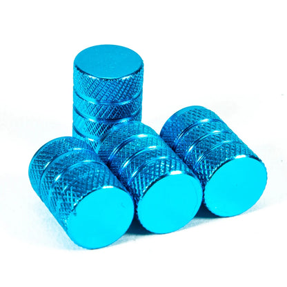 Aluminium Wheel Air Valve Covers – 4pcs Set with O-Ring Seal, Multi-Color