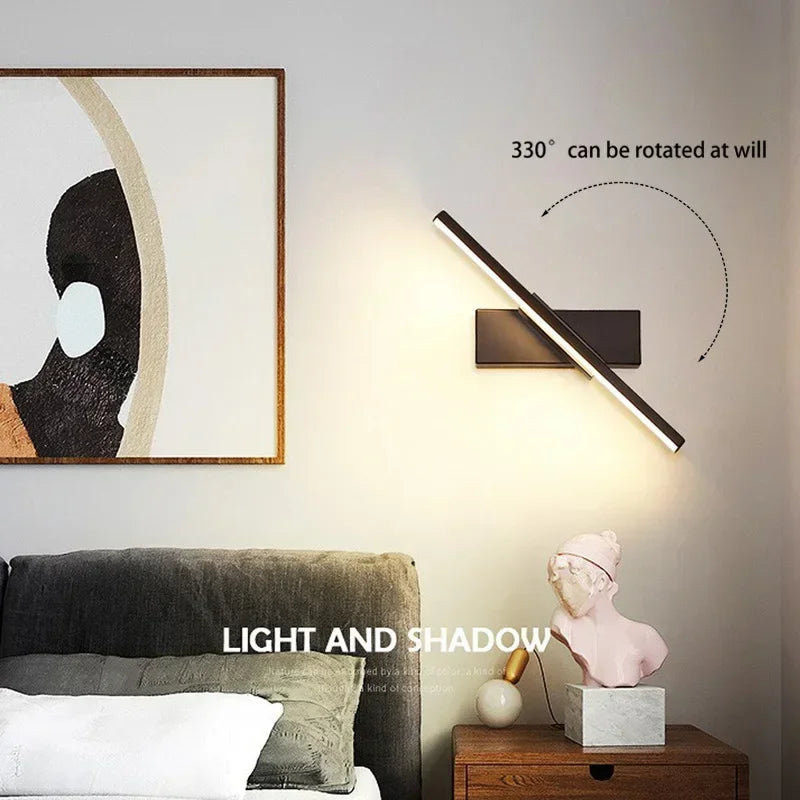 Modern LED Wall Light - Rotatable Mirror Lamp