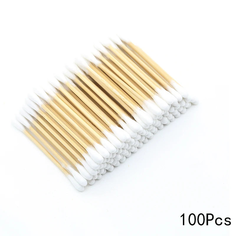 FUMOSIK Orange Wood Cuticle Pusher Combo – Natural Wooden Double-Ended Cuticle Remover Sticks