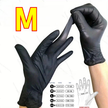Black Nitrile Disposable Gloves – Powder-Free, Touch Screen Compatible, Waterproof – 100pcs Box