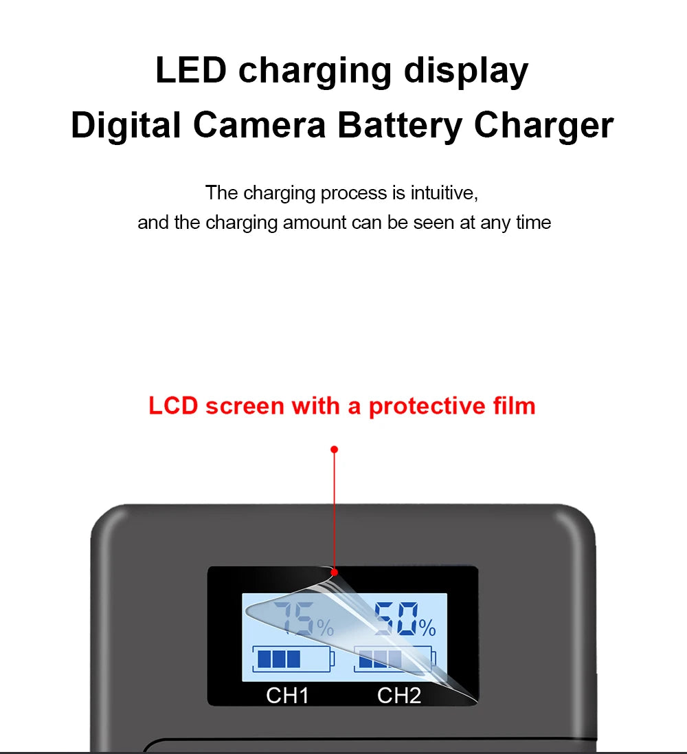Rechargeable Camera Battery – LP-E10 Type, 7.4V 2200mAh, Compatible with Canon EOS DSLR Models