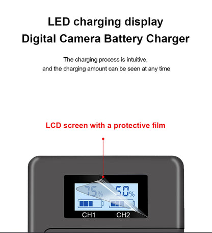 Rechargeable Camera Battery – LP-E10 Type, 7.4V 2200mAh, Compatible with Canon EOS DSLR Models