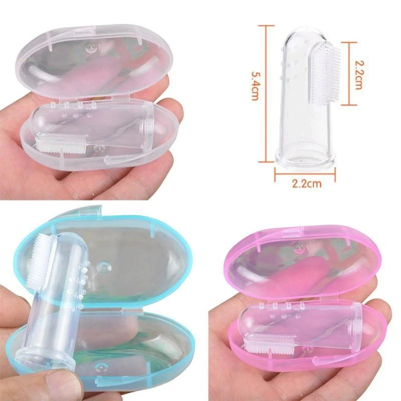 Baby Silicone Toothbrush – Protective Soft Toothbrush for Ages 0-6 Years, BPA and Latex Free