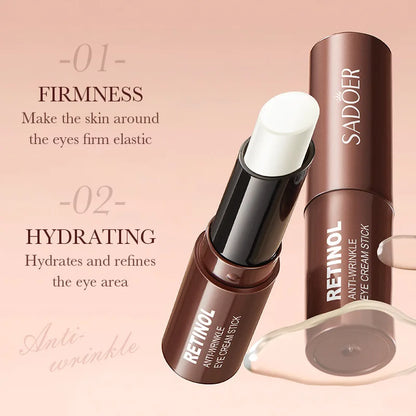 SADOER Retinol Eye Cream Stick – Anti-Dark Circles, Moisturizing & Firming – Under Eye Care