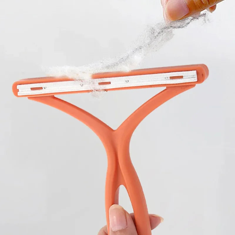 Portable Lint Remover Brush – Double-Sided Copper Blade for Pet Hair, Fabric & Carpet