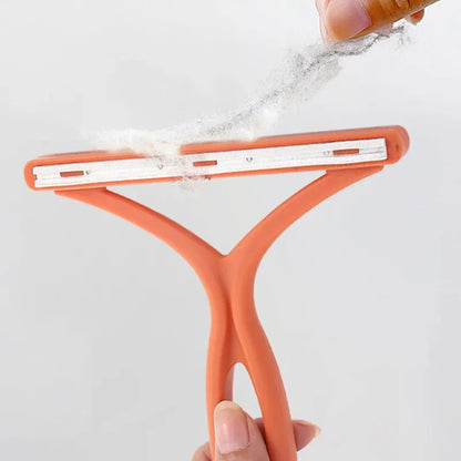 Portable Lint Remover Brush – Double-Sided Copper Blade for Pet Hair, Fabric & Carpet