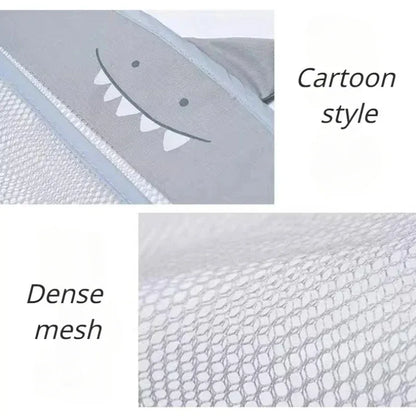 Baby Bath Toys Organizer – Mesh Net Storage with Toothbrush Holder – 39×35 cm
