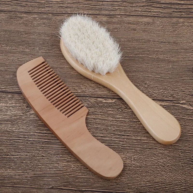 Soft Wool and Nylon Baby Comb – Gentle Hair Brush for Babies and Kids
