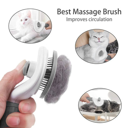Pet Hair Removal Brush – Slicker Grooming Brush with Stainless Steel Pins for Dogs and Cats