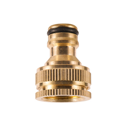 Brass Nipple Quick Connector – 1/2" to 3/4" Threaded Tap Adapter for Garden Hose & Washing Equipment