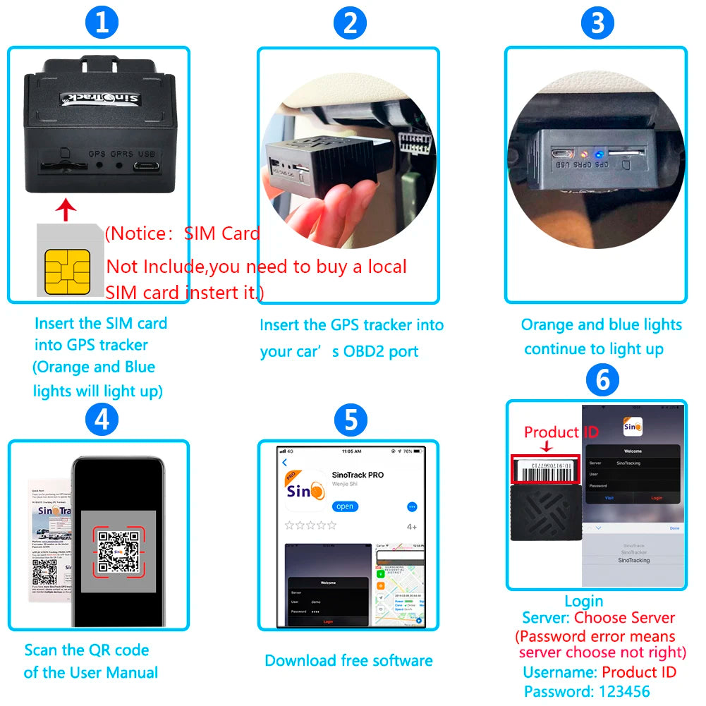 Universal OBD GPS Vehicle Tracker with Backup Battery – Real-Time Car Locator