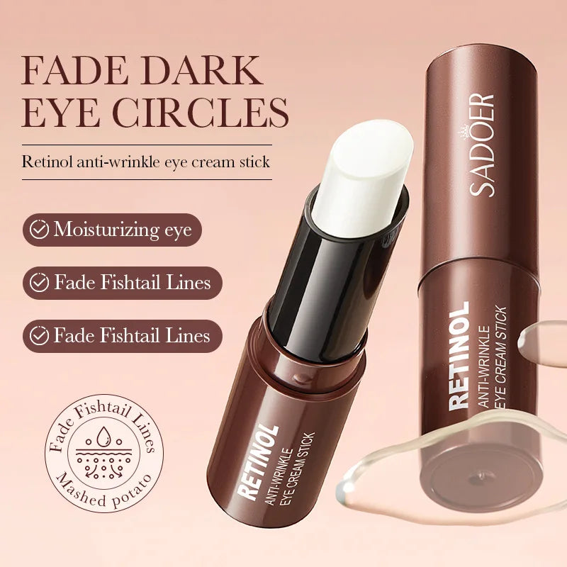 SADOER Retinol Eye Cream Stick – Anti-Dark Circles, Moisturizing & Firming – Under Eye Care