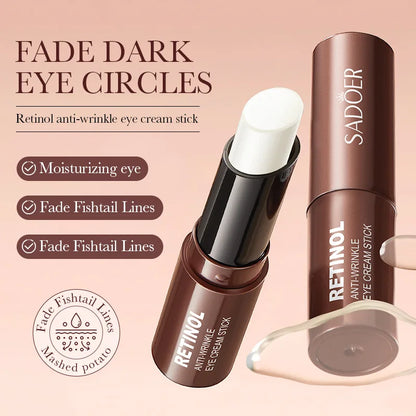 SADOER Retinol Eye Cream Stick – Anti-Dark Circles, Moisturizing & Firming – Under Eye Care