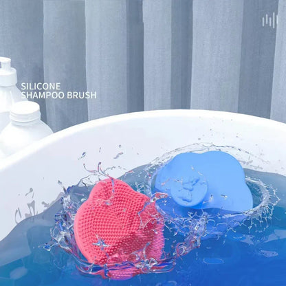 Silicone Baby Bath and Shampoo Brush – Floral Design, Safe for 1-3 Years