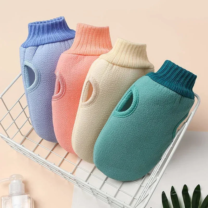 Exfoliating Bath Gloves – Polyester Body Scrub Gloves for Skin Care – 23 × 12.5 cm