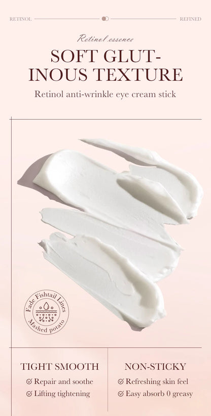 SADOER Retinol Eye Cream Stick – Anti-Dark Circles, Moisturizing & Firming – Under Eye Care