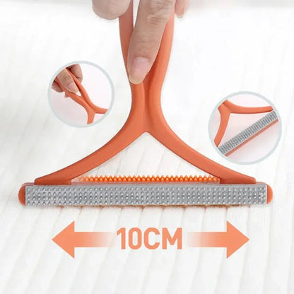 Portable Lint Remover Brush – Double-Sided Copper Blade for Pet Hair, Fabric & Carpet