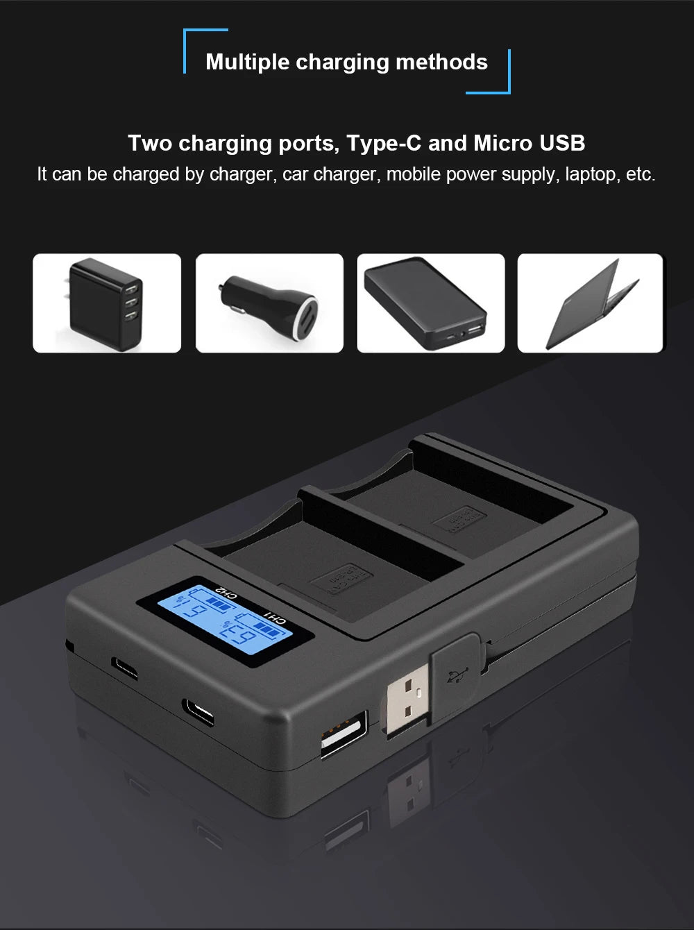 Rechargeable Camera Battery – LP-E10 Type, 7.4V 2200mAh, Compatible with Canon EOS DSLR Models
