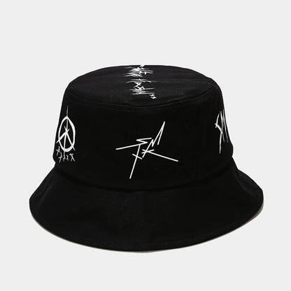 Summer Cotton Bucket Hat - Graffiti Design