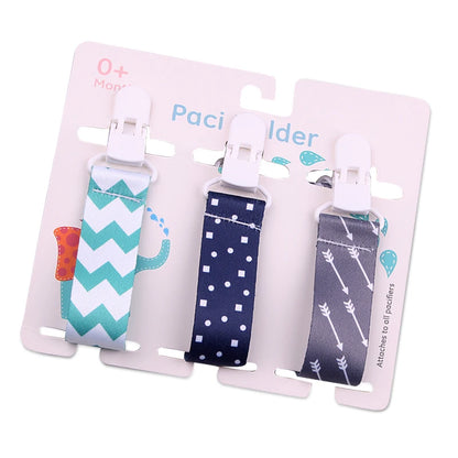 Baby Pacifier Clip Set – 3 Pieces Polyester Clips, 26 cm Length
