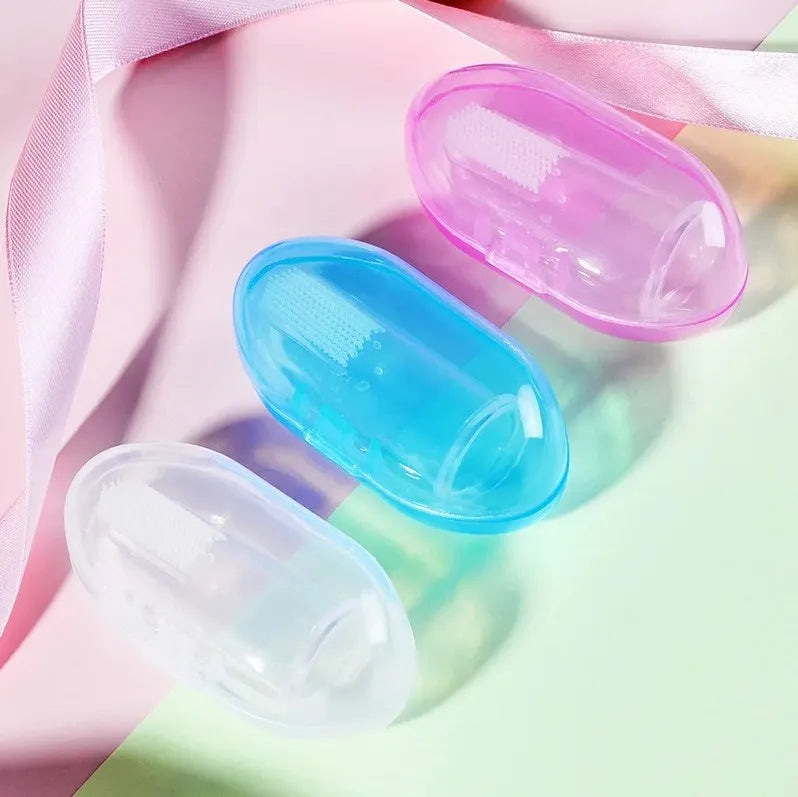 Baby Silicone Toothbrush – Protective Soft Toothbrush for Ages 0-6 Years, BPA and Latex Free