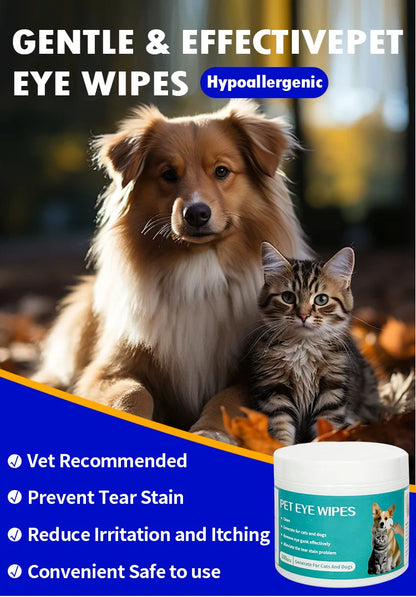 Gentle Pet Eye and Fur Cleaning Wipes – For Dogs and Cats
