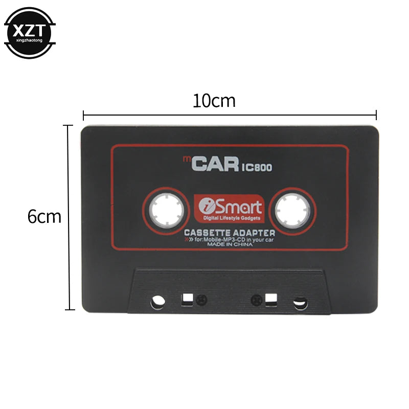 Car Cassette Tape Adapter – 3.5mm AUX Audio Converter for MP3/Phone