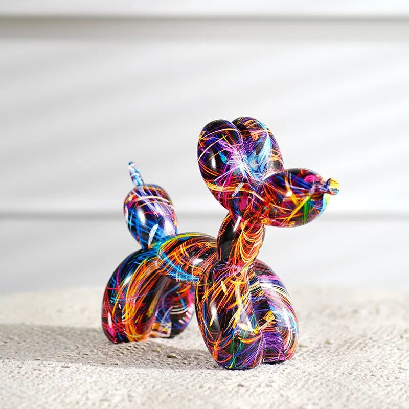 Graffiti Balloon Dog Figurines - Home Decor